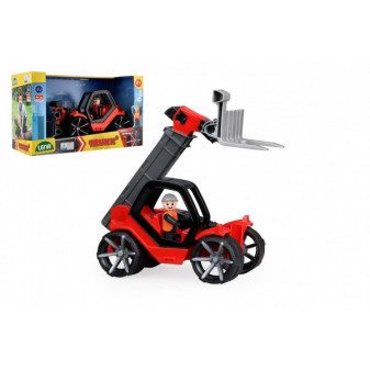 Auto Truxx 2 teleskopický nakladač plast 33cm s figurkou v krabici 37x22x16cm 24m+