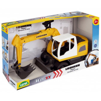 Auto Bagr Worxx plast 48cm 1:15 v krabici Liebherr A918 Litronic