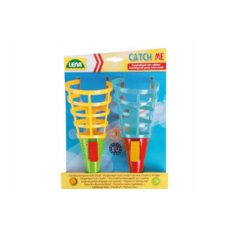 Catch ball 2 hry se 2 míčky plast 19cm na kartě