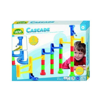 Kuličková dráha 29ks + 10 kuliček v krabici 34,5x26,5x5,5cm