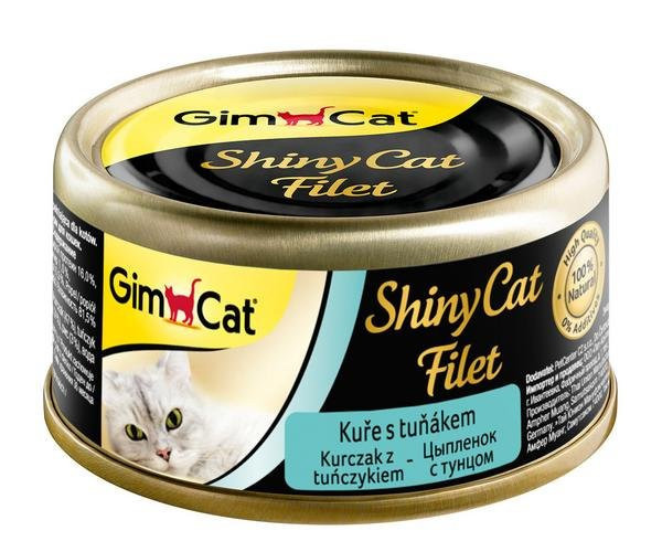 Konzerva ShinyCat filet kuře s tuňákem 70g