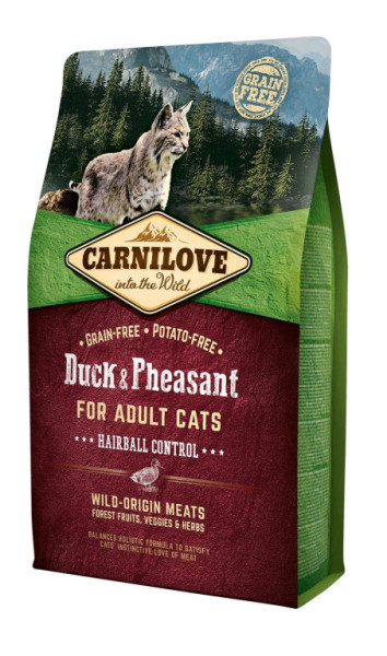 Carnilove Cat Grain Free Duck&Pheasant Adult Hairball Control 2kg