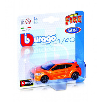 Auto Bburago Street Fire kov/plast 10cm 1:43 mix druhů na kartě