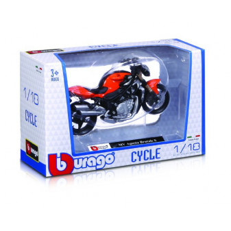 Motorka Bburago kov/plast 11-12cm 1:18 mix druhů v krabičce 17x11x7cm