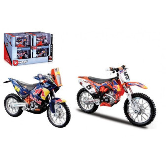 Motorka Bburago 1:18 Red Bull Race 11cm kov/plast 2 druhy v krabičce 17x11x7cm