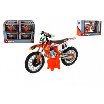 Motorka Bburago KTM 450 SX-F Factory Edition (2018) kov/plast 12cm v krabičce