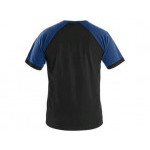 Tričko CXS OLIVER, krátky rukáv, čierno-modré, veľ. S