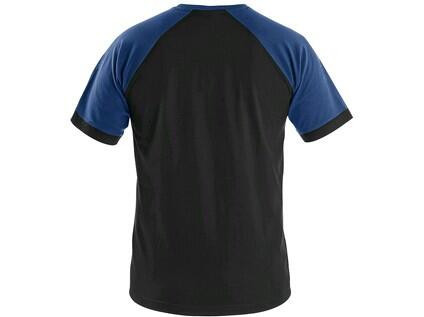Tričko CXS OLIVER, krátký rukáv, černo-modré, vel. S