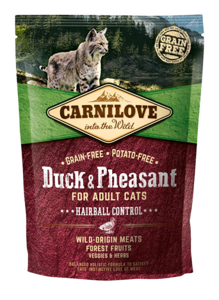 Carnilove Cat Grain Free Duck&Pheasant Adult Hairball Control 400g