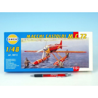 Model Macchi Castoldi M.C.72 1:48 17,5x19cm v krabici 31x13,5x3,5cm