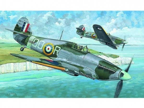 Model Hawker Hurricane MK.IIC 13,6 x16, 9cm v krabici 25x14, 5x4, 5cm