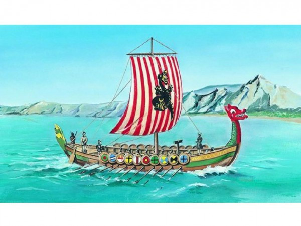 Model Viking Vikingská loď DRAKKAR 1:60 20,8 x30, 3cm v krabici 34x19x5, 5cm