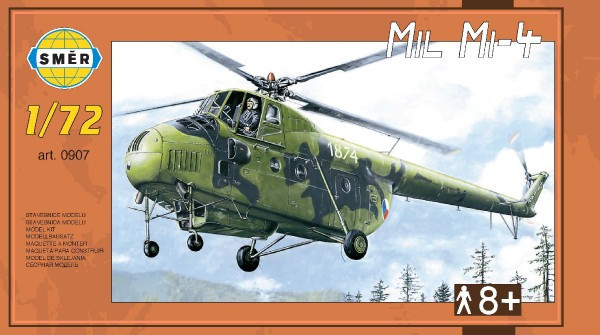 Model Vrtulník Mil Mi-4 v krabici 34x19x5,5cm