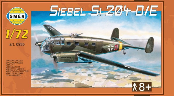 Model Siebel Si 204 D/E 1:72 29,5x16,6cm w pudełku 34x19x5,5cm