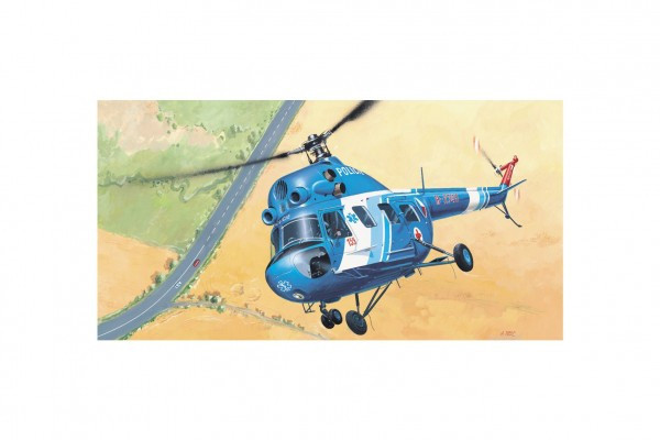 Model Kliklak Helikopter Mil Mi 2 - Policja 27,6x30cm w pudełku 34x19x5,5cm