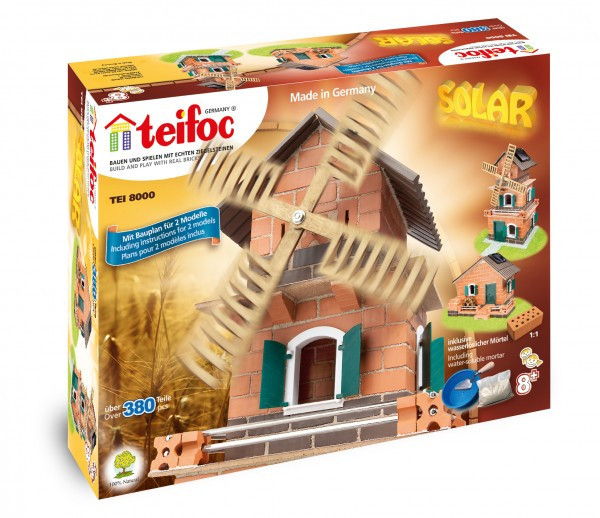 Stavebnice Teifoc Mlýn - solární pohon 44x33x11cm