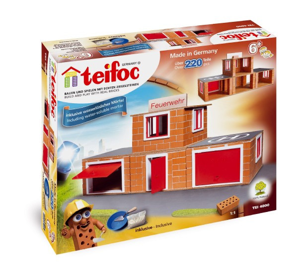 Stavebnice Teifoc Hasičská stanice 35x29x8cm