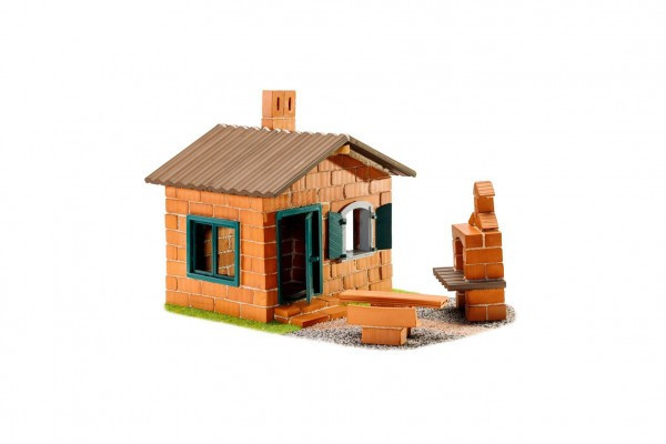 Zestaw budowlany Teifoc House z grillem 185 szt. w plastikowym pudełku 33x24x16cm w pudełku