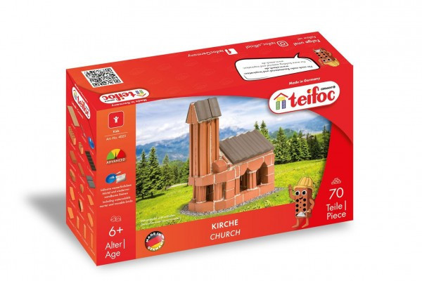 Zestaw konstrukcyjny Teifoc Church II 70 sztuk w pudełku 29x18x8cm