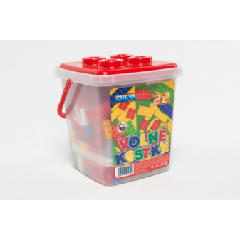 Stavebnice Cheva 22 Volné kostky plast 17x22x17cm 242ks v kbelíku