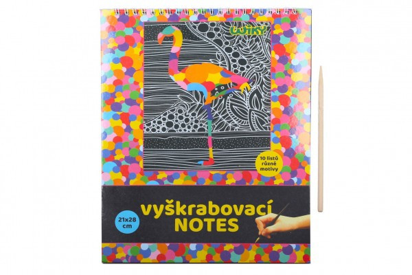 Škrabací / Vyškrabávací notes 10 listov v sáčku 21x28cm