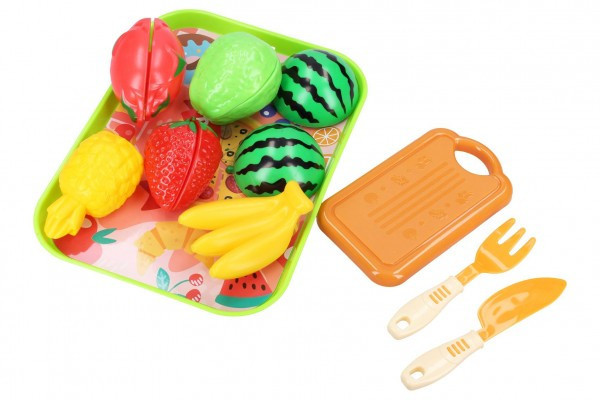 Ovoce krájecí s tácem plast 23x17cm s doplňky v sáčku