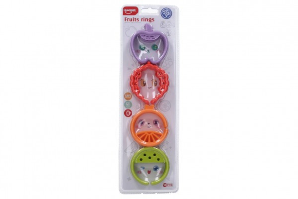 Kroužky spojovací ovoce 16ks plast 7cm v blistru 11,5x36,5cm 0m+