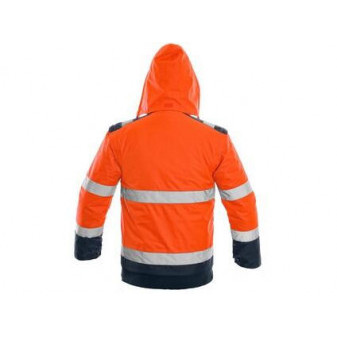 Bunda CXS LUTON, výstražná, pánská, oranžovo-modrá, vel. 2XL