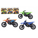 Motorka terénní 19cm plast 3 barvy na kartě