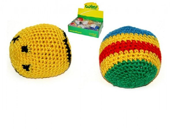 Hakysák míček footbag 6cm háčkovaný textilní v sáčku