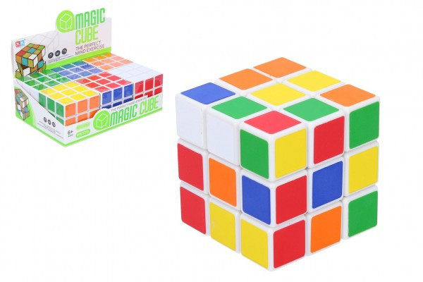 Kostka puzzle 3x3x3 plastik w folii 6x6x6cm 6 szt w pudełku