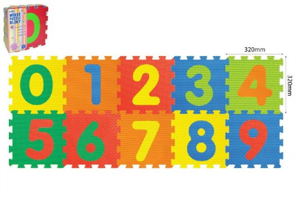 Pěnové puzzle Číslice 32x32x1cm 10m+