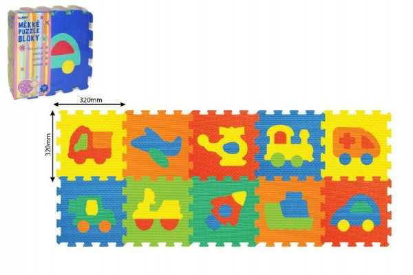 Pěnové puzzle Dopravní prostředky 32x32cm