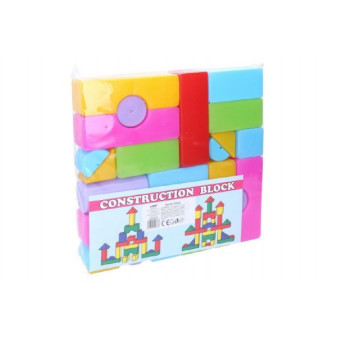 Kostky stavebnice 24ks plast v sáčku 24x24x4cm