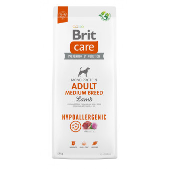 Brit Care Dog Hypoallergenic Adult Medium Breed - lamb and rice, 12kg