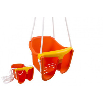 Houpačka Baby oranžová plast 33x24x28cm nosnost 25kg v síťce 12m+