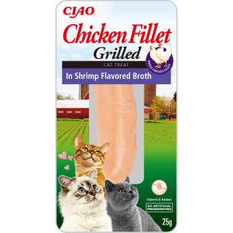 Inaba Filet z kurczaka dla kotów - krewetki 25g