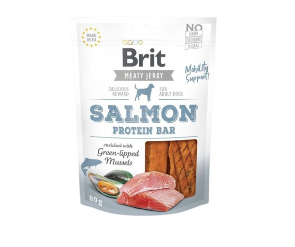 Brit Jerky Salmon Proteín Bar 80g