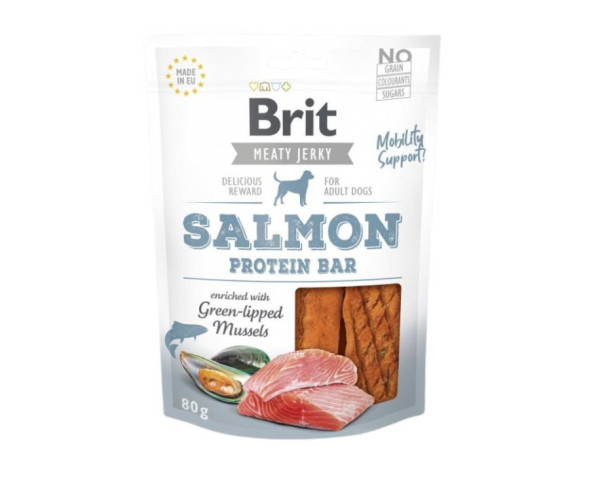 Brit Jerky Salmon Protein Bar 80g