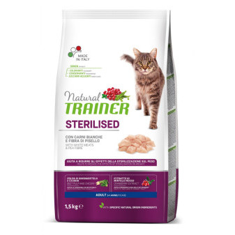TRAINER Natural Cat Sterilised drůbeží maso 1,5kg