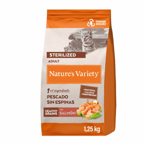 Nature´s variety original pro kastrované kočky s lososem 1,25kg