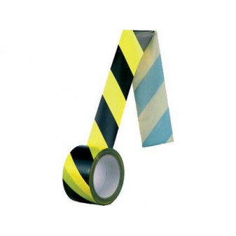 Samolepící páska, normová, 60 mm, žluto-černá