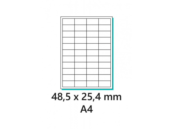 Etiketa 48,5x25,4mm/100 ks A4 biela, Labels 1/44
