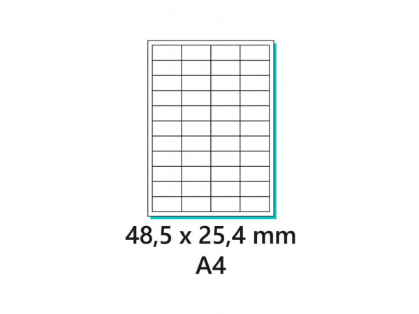 Etykieta 48,5x25,4mm/100 szt. A4 biała, Etykiety 1/44