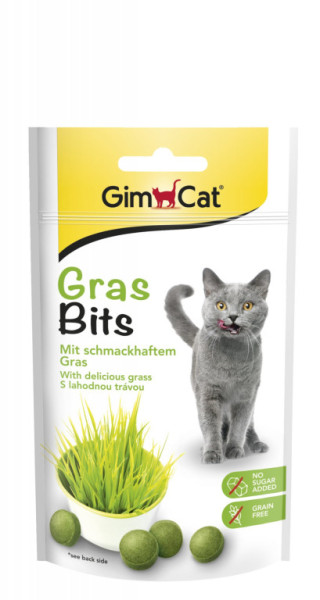 GIMCAT GRAS BITS tabletki z trawą dla kota 40g
