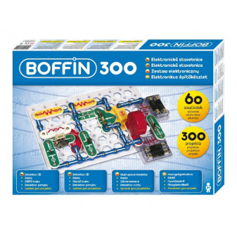 Stavebnice Boffin 300 elektronická 300 projektů na baterie 48x34x5cm