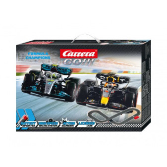 Autodráha Carrera GO!!! 63518 F1 4,3 m + 2 autá na batérie v krabici 54x36x7cm