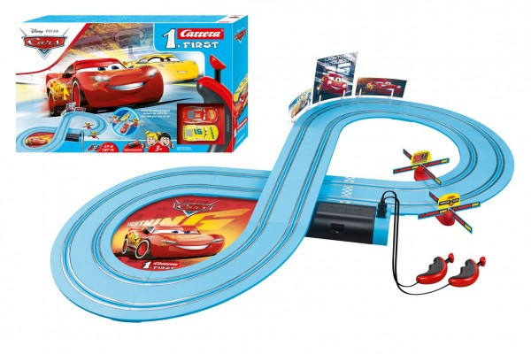 Carrera First Cars/Cars 2,4m tor plastikowy + 2 samochody na baterie w pudełku 50x30x8cm