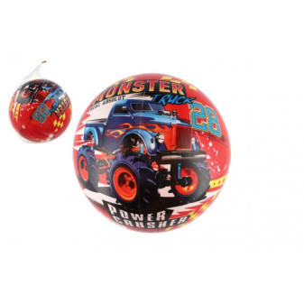 Míč Super cars monster truck nafouknutý 23cm v síťce