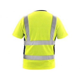 Tričko CXS EXETER, výstražné, pánské, žluto-modré, vel. 5XL